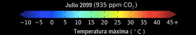 Temperara tierra 2100